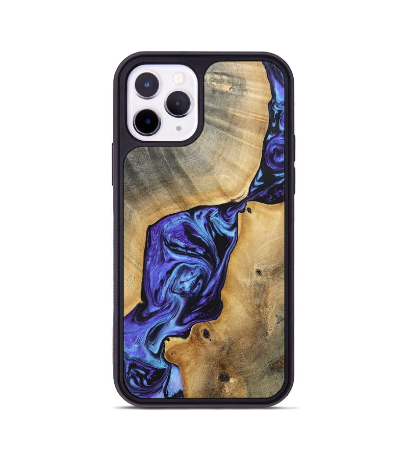 iPhone 11 Pro Wood+Resin Phone Case - Deandre (Purple, 696122)