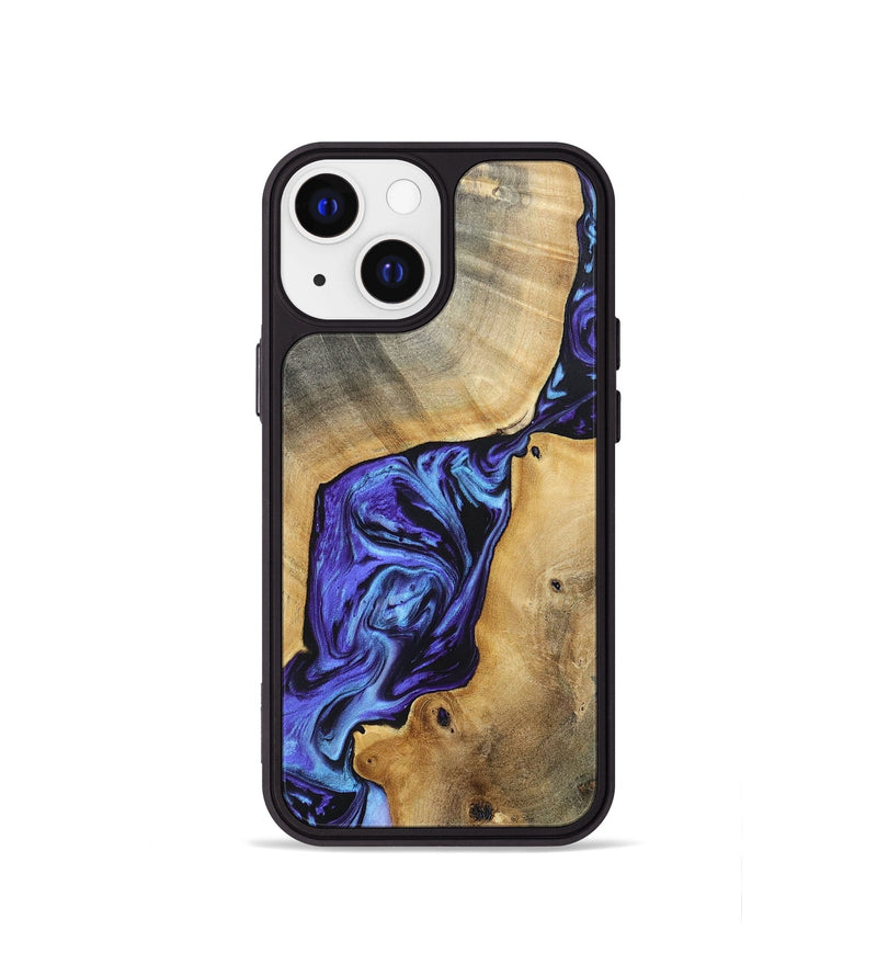 iPhone 13 mini Wood+Resin Phone Case - Deandre (Purple, 696122)