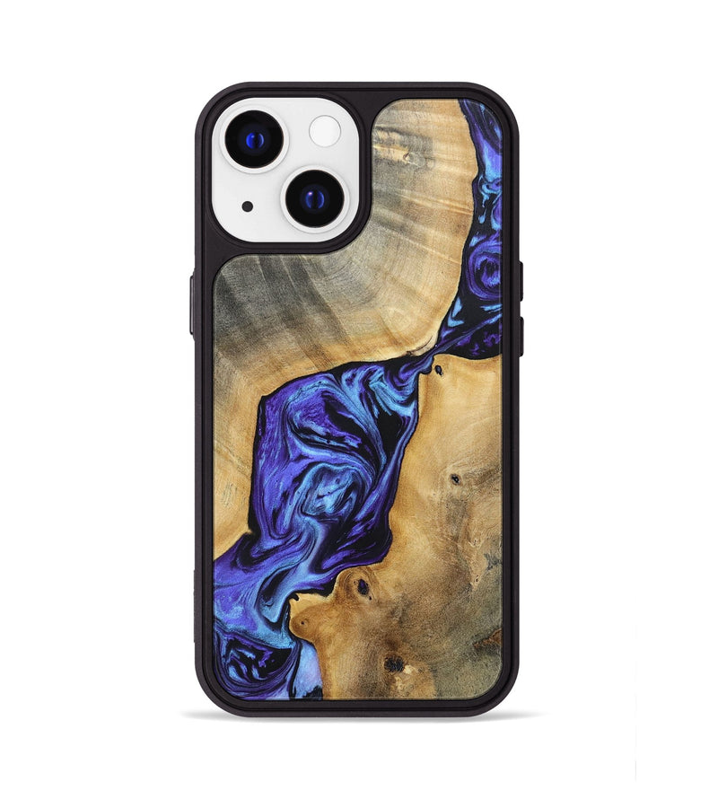 iPhone 13 Wood+Resin Phone Case - Deandre (Purple, 696122)