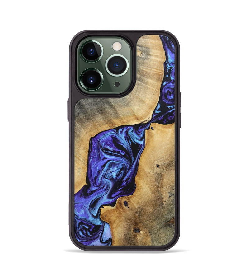 iPhone 13 Pro Wood+Resin Phone Case - Deandre (Purple, 696122)