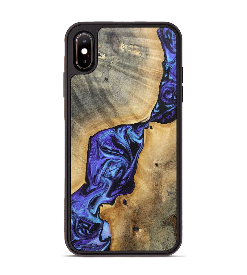 iPhone Xs Max Wood+Resin Phone Case - Deandre (Purple, 696122)