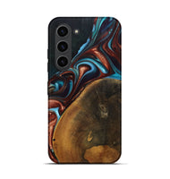 Galaxy S23 Wood+Resin Live Edge Phone Case - Oakley (Teal & Gold, 696138)