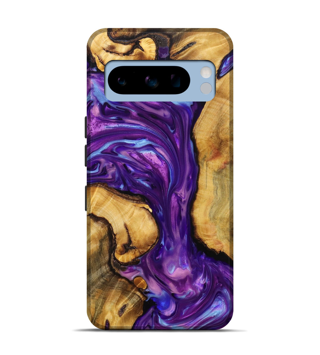 Pixel 8 Pro Wood+Resin Live Edge Phone Case - Dean (Purple, 696159)