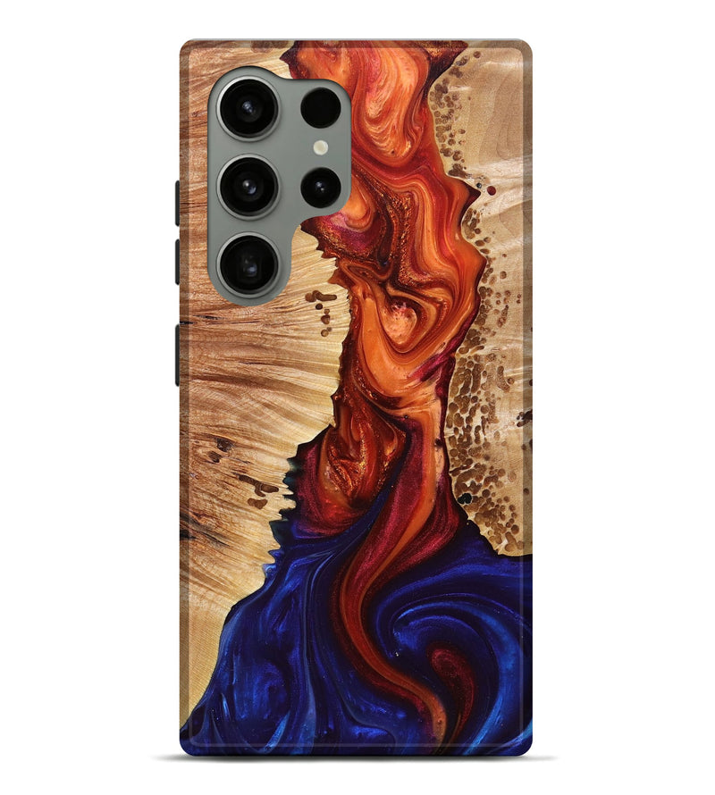 Galaxy S24 Ultra Wood+Resin Live Edge Phone Case - Sonja (Fire & Ice, 696161)