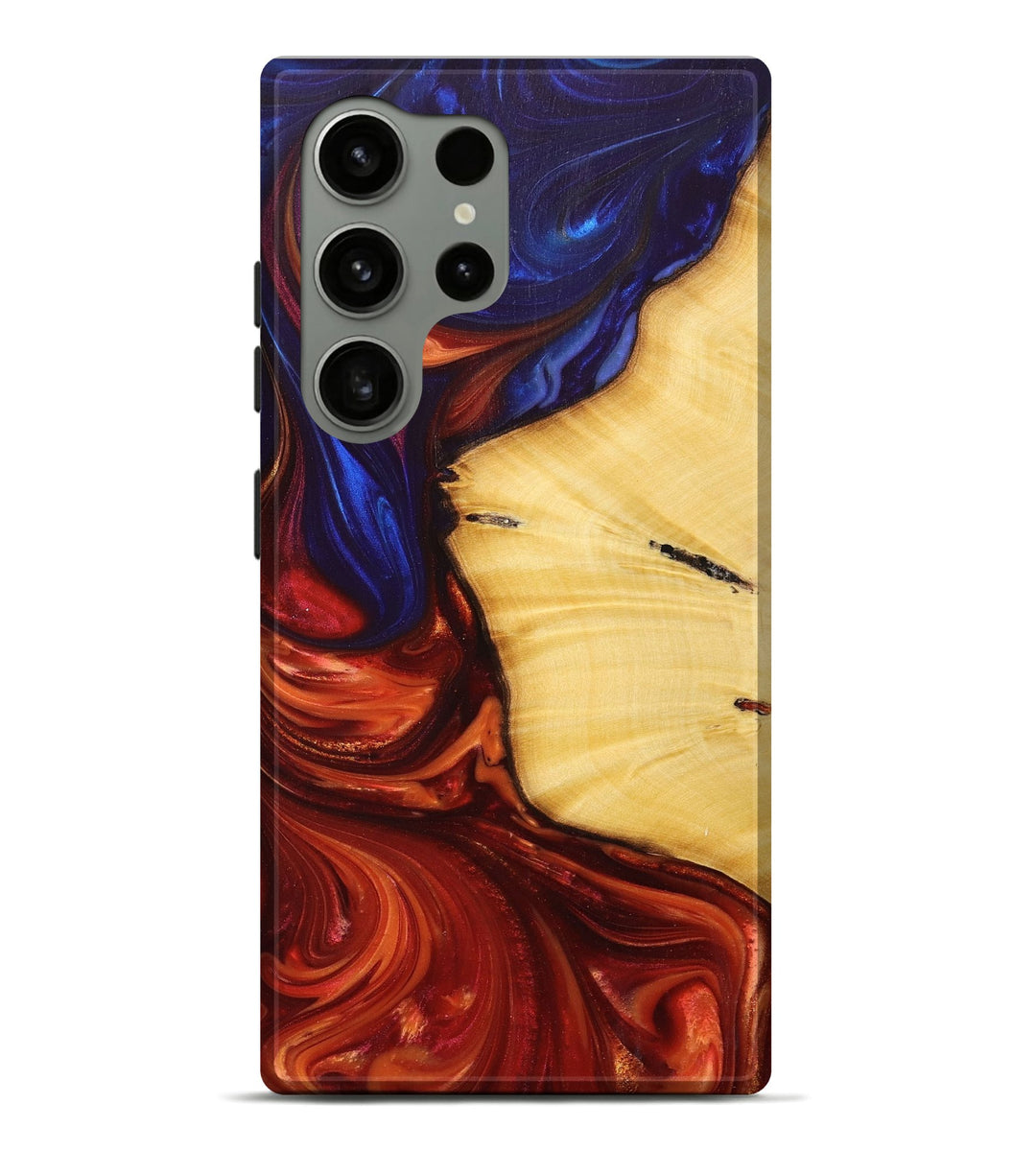 Galaxy S24 Ultra Wood+Resin Live Edge Phone Case - Darlene (Fire & Ice, 696167)