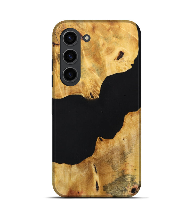 Galaxy S23 Wood+Resin Live Edge Phone Case - Joanna (Pure Black, 696170)