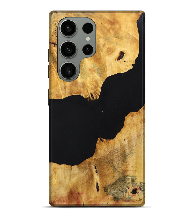 Galaxy S23 Ultra Wood+Resin Live Edge Phone Case - Joanna (Pure Black, 696170)