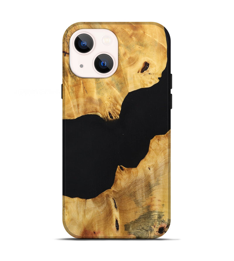 iPhone 13 Wood+Resin Live Edge Phone Case - Joanna (Pure Black, 696170)