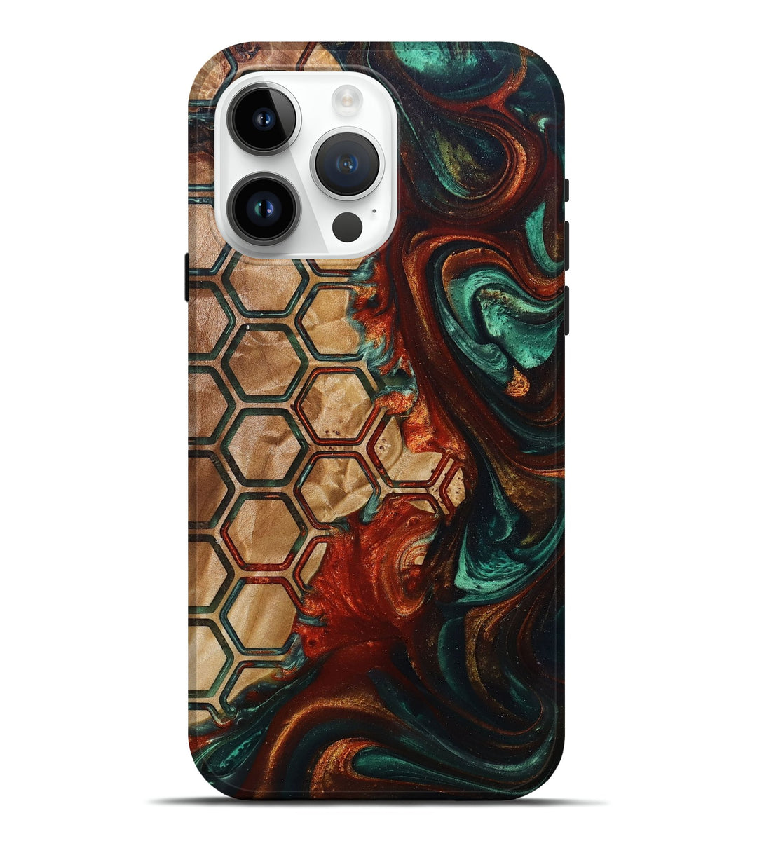 iPhone 15 Pro Max Wood+Resin Live Edge Phone Case - Luther (Pattern, 696176)