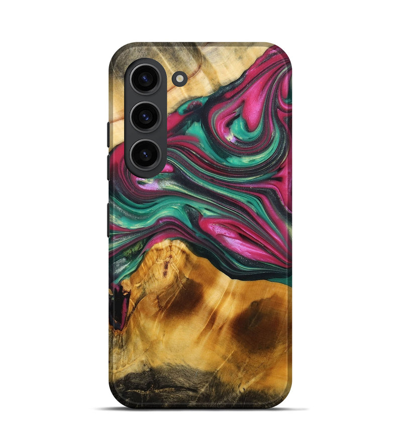 Galaxy S23 Wood+Resin Live Edge Phone Case - Finley (Green, 696182)