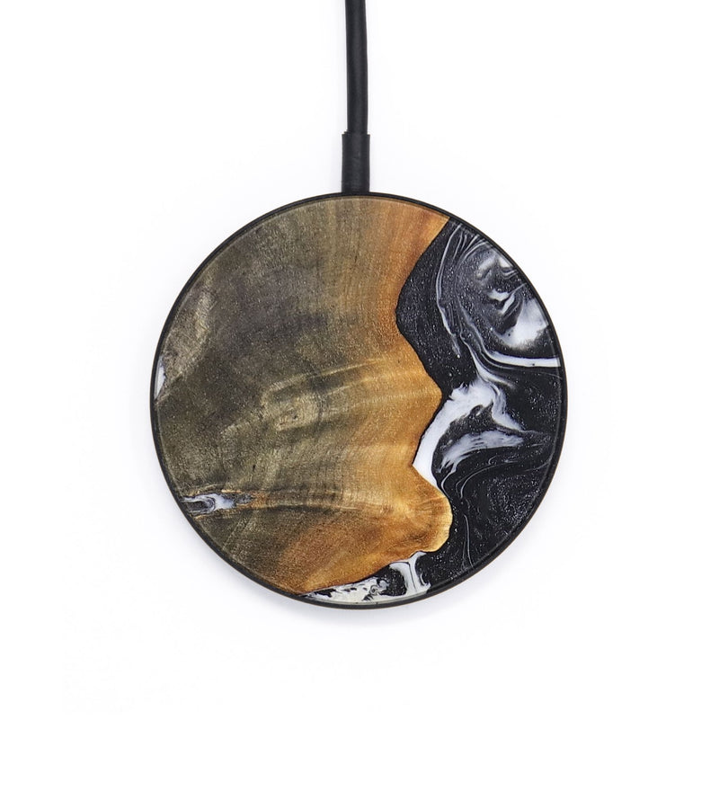 Circle Wood+Resin Wireless Charger - Kelly (Black & White, 696195)