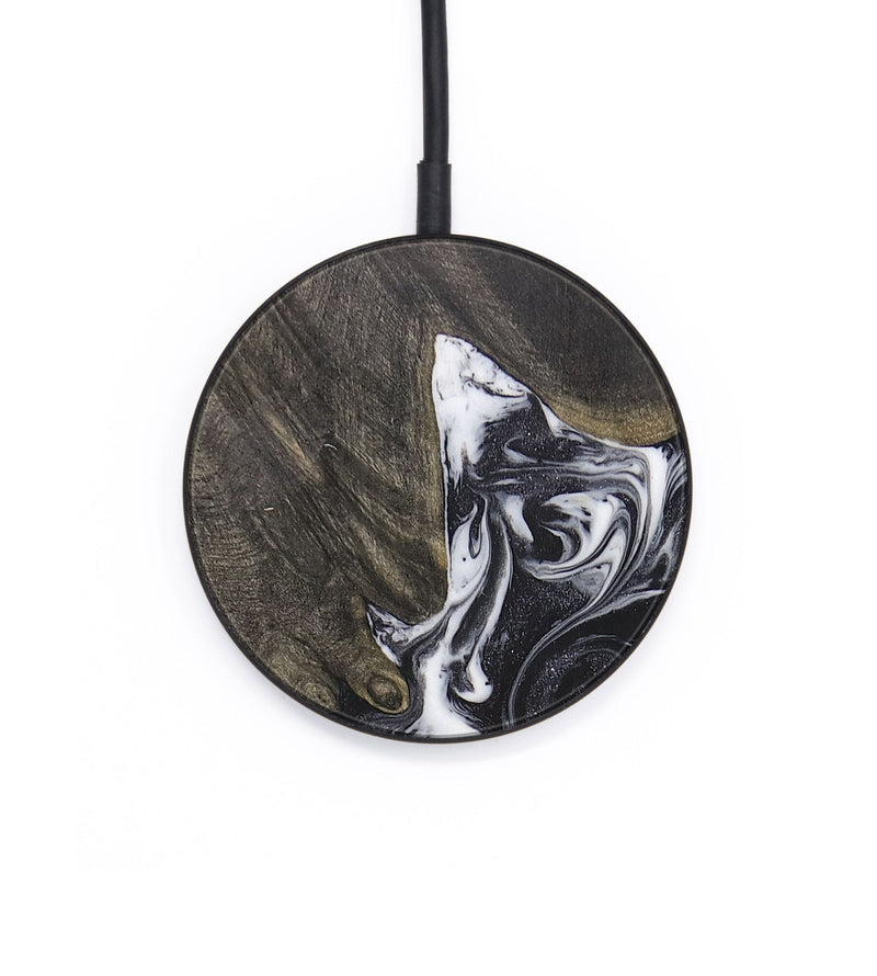 Circle Wood+Resin Wireless Charger - Rodney (Black & White, 696196)