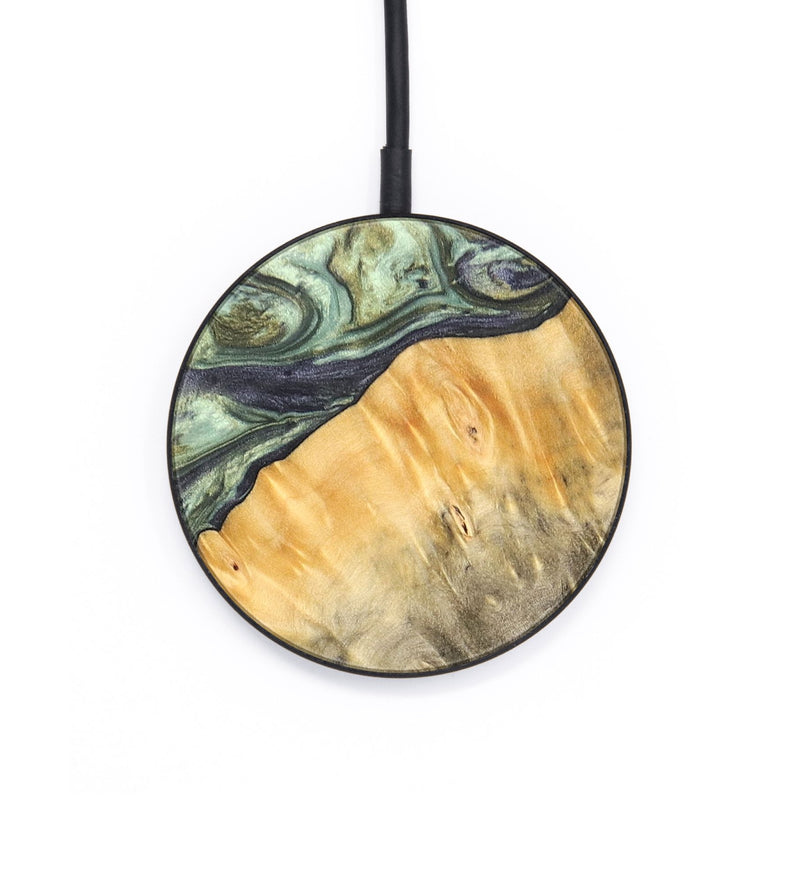 Circle Wood+Resin Wireless Charger - Lillian (Green, 696210)