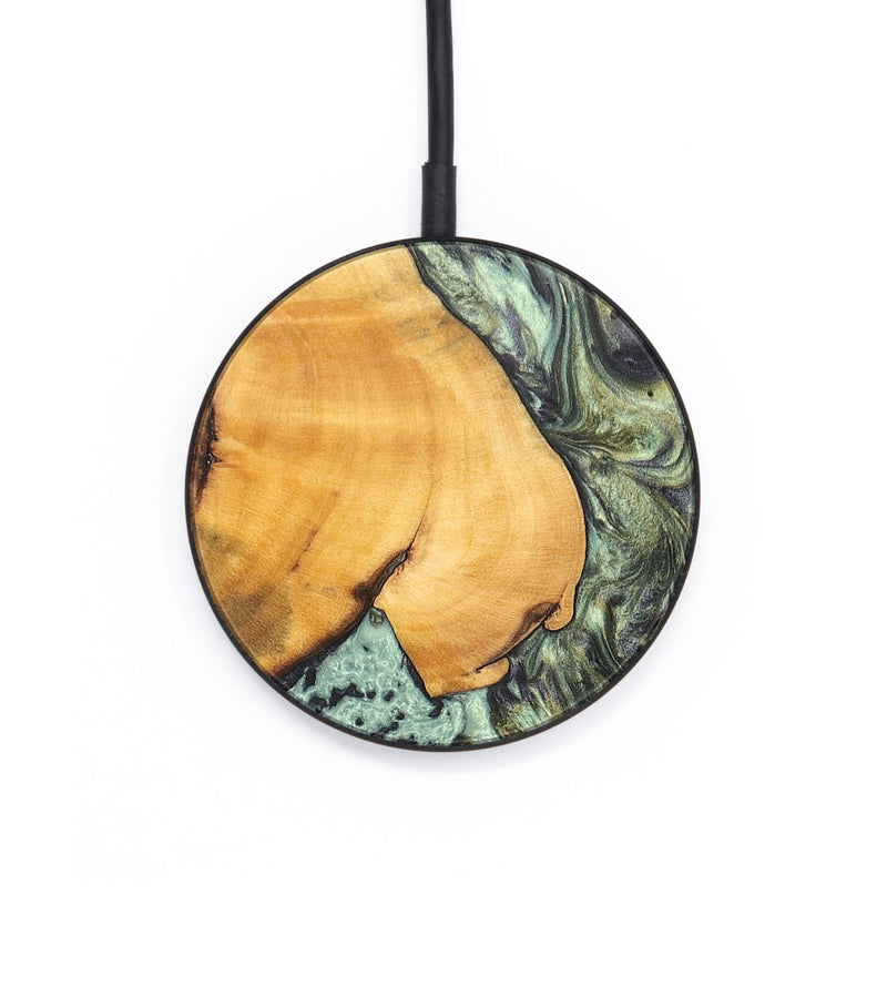 Circle Wood+Resin Wireless Charger - Betty (Green, 696214)