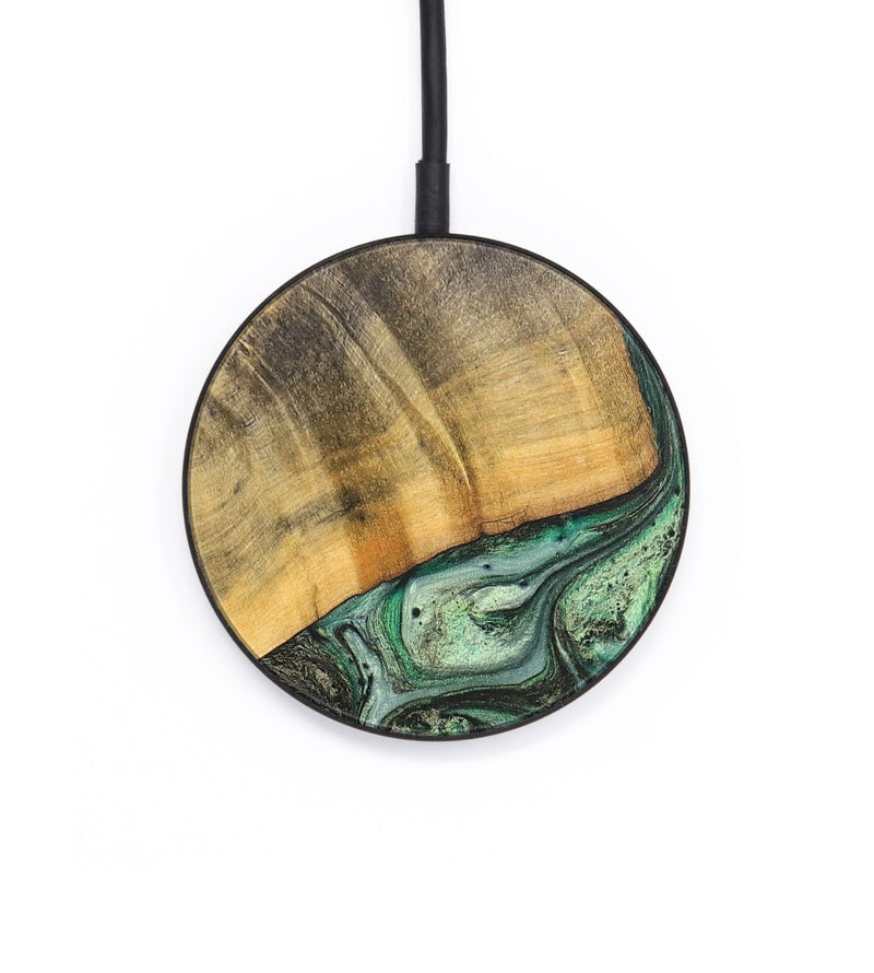 Circle Wood+Resin Wireless Charger - Christie (Green, 696217)