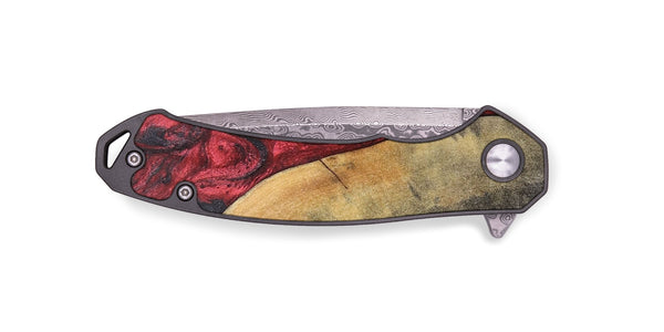 EDC Wood+Resin Pocket Knife - Griffin (Red, 696243)