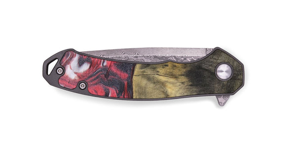 EDC Wood+Resin Pocket Knife - Delaney (Red, 696249)