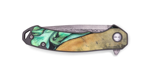 EDC Wood+Resin Pocket Knife - Juliette (Green, 696259)