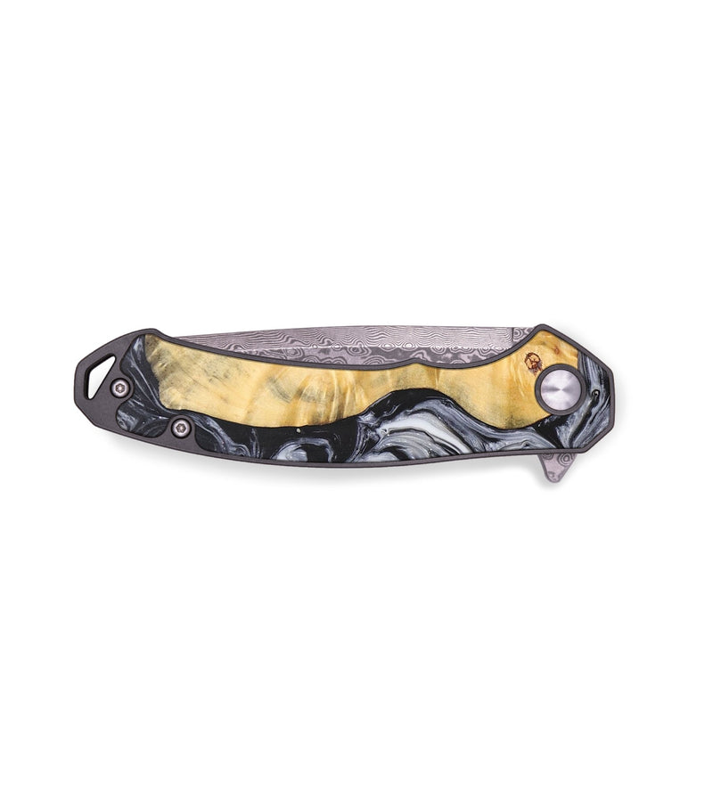 EDC Wood+Resin Pocket Knife - Salvador (Black & White, 696266)