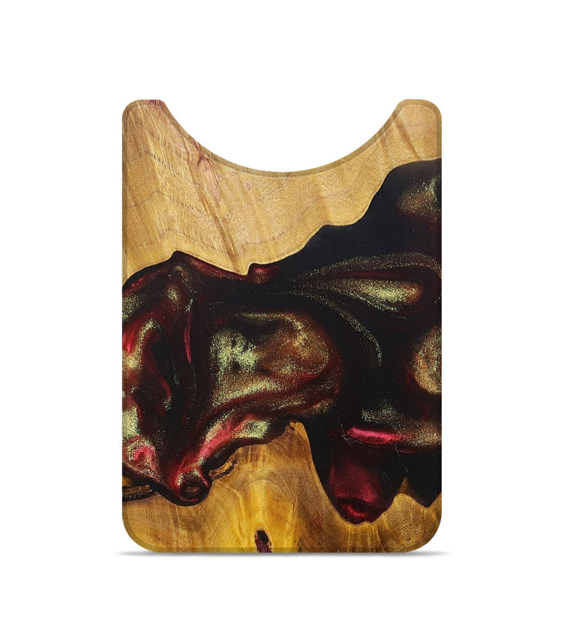 Live Edge Wood+Resin Wallet - Wilfred (Red, 696289)
