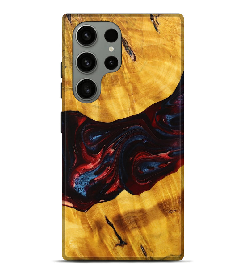 Galaxy S23 Ultra Wood+Resin Live Edge Phone Case - Gillian (Red, 696302)