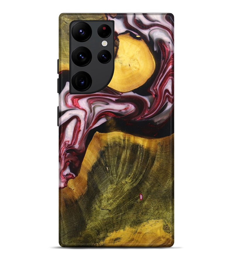 Galaxy S22 Ultra Wood+Resin Live Edge Phone Case - Shawn (Red, 696305)