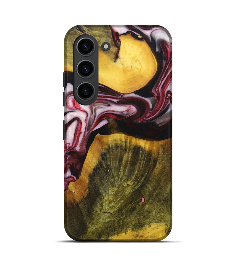 Galaxy S23 Wood+Resin Live Edge Phone Case - Shawn (Red, 696305)