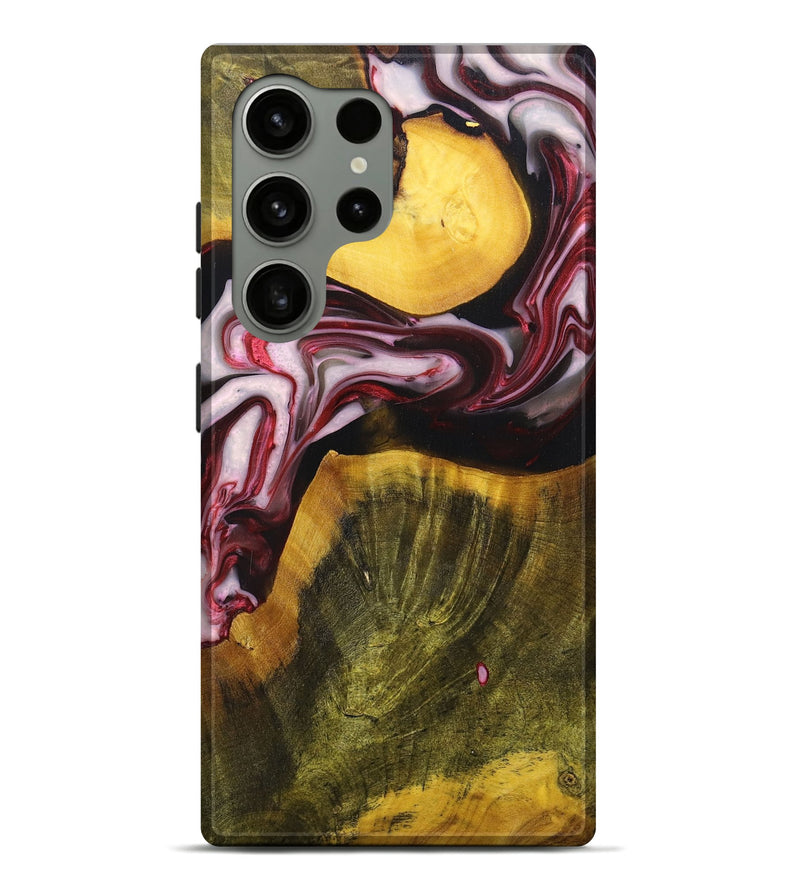 Galaxy S24 Ultra Wood+Resin Live Edge Phone Case - Shawn (Red, 696305)