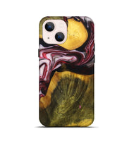 iPhone 13 mini Wood+Resin Live Edge Phone Case - Shawn (Red, 696305)