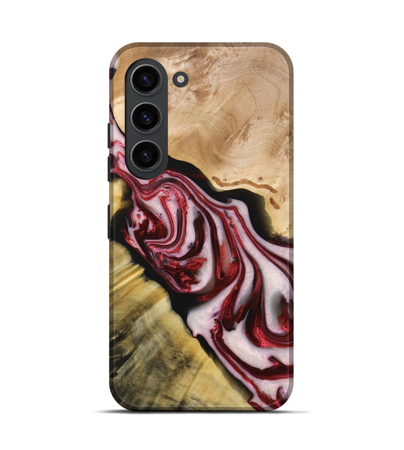 Galaxy S23 Wood+Resin Live Edge Phone Case - Iris (Red, 696306)