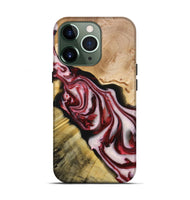 iPhone 13 Pro Wood+Resin Live Edge Phone Case - Iris (Red, 696306)