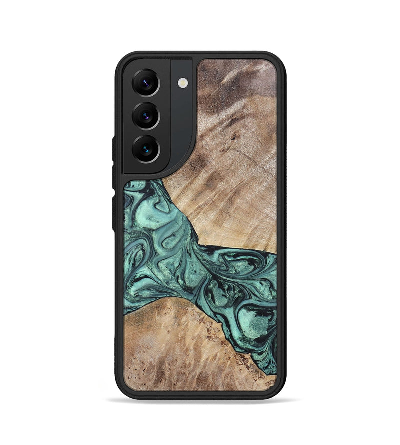 Galaxy S22 Wood+Resin Phone Case - Myrna (Green, 696360)