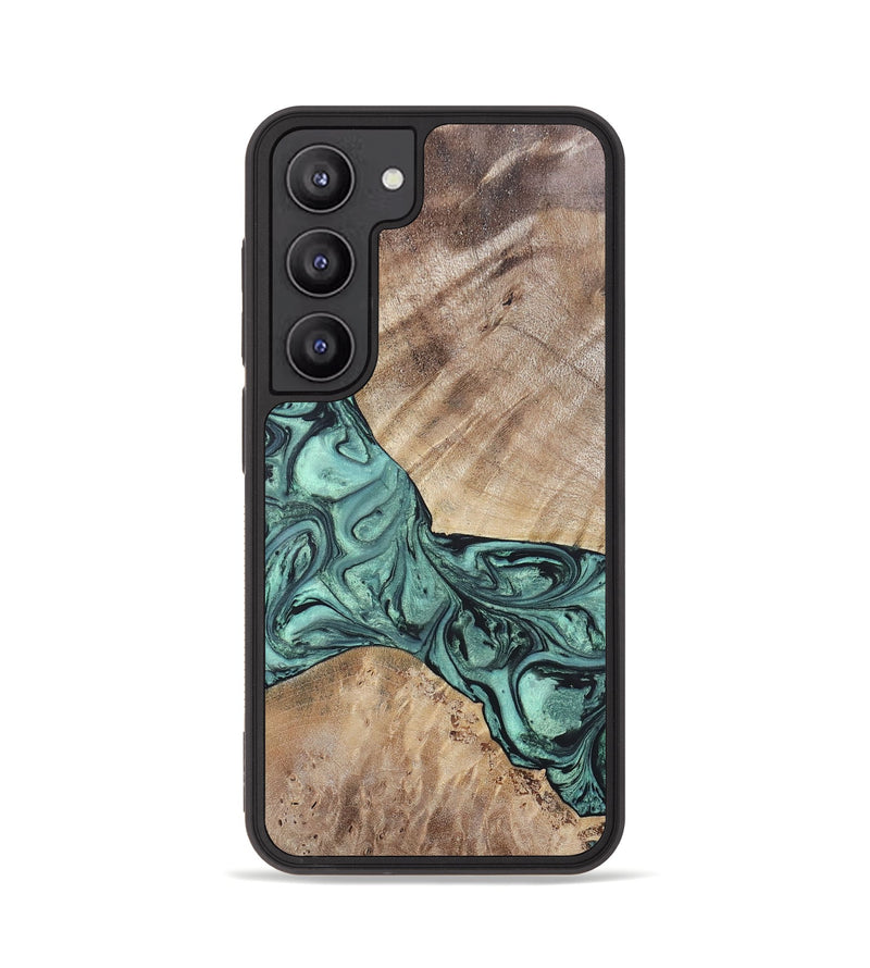 Galaxy S23 Wood+Resin Phone Case - Myrna (Green, 696360)