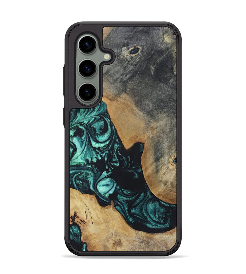 Galaxy S24 Plus Wood+Resin Phone Case - Bernadette (Green, 696365)