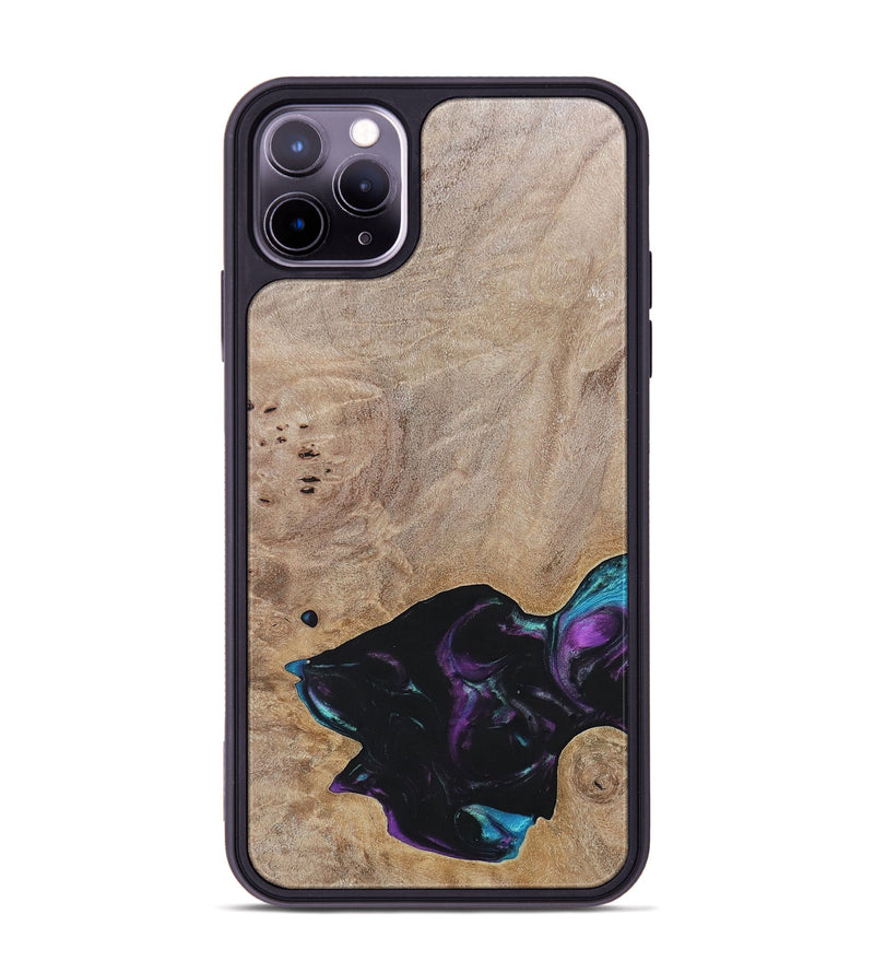 iPhone 11 Pro Max Wood+Resin Phone Case - Kamila (Wood Burl, 696394)