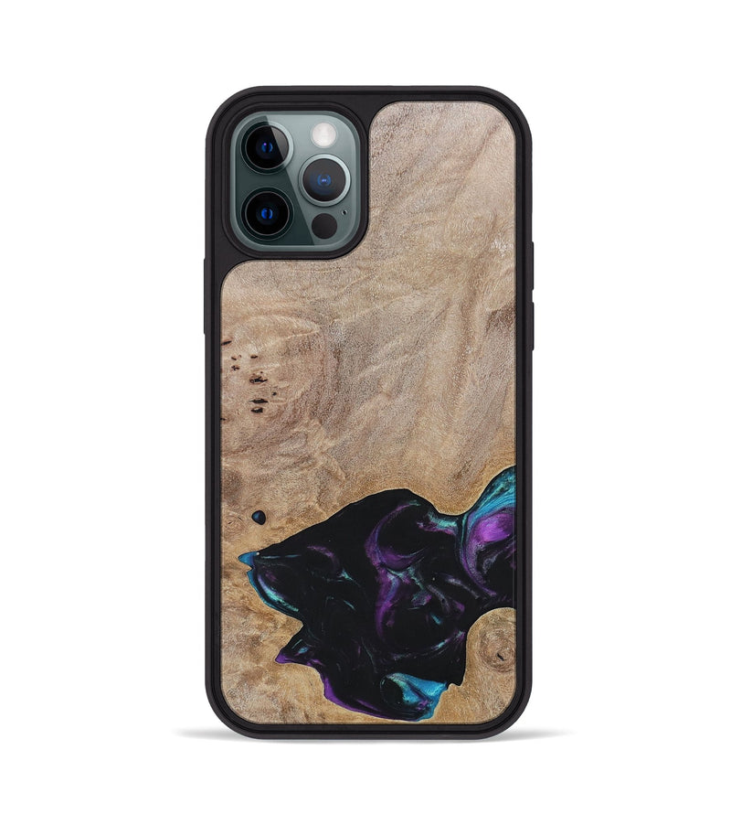 iPhone 12 Pro Wood+Resin Phone Case - Kamila (Wood Burl, 696394)