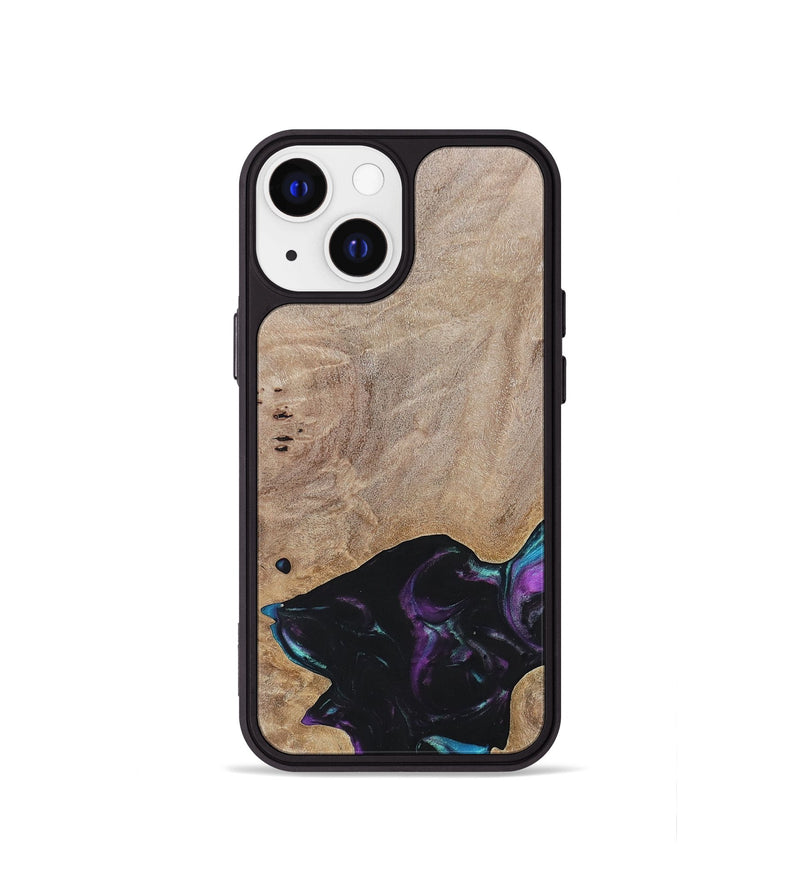 iPhone 13 mini Wood+Resin Phone Case - Kamila (Wood Burl, 696394)