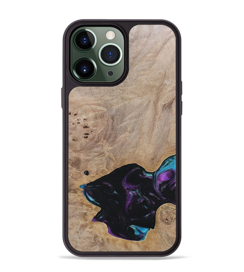 iPhone 13 Pro Max Wood+Resin Phone Case - Kamila (Wood Burl, 696394)
