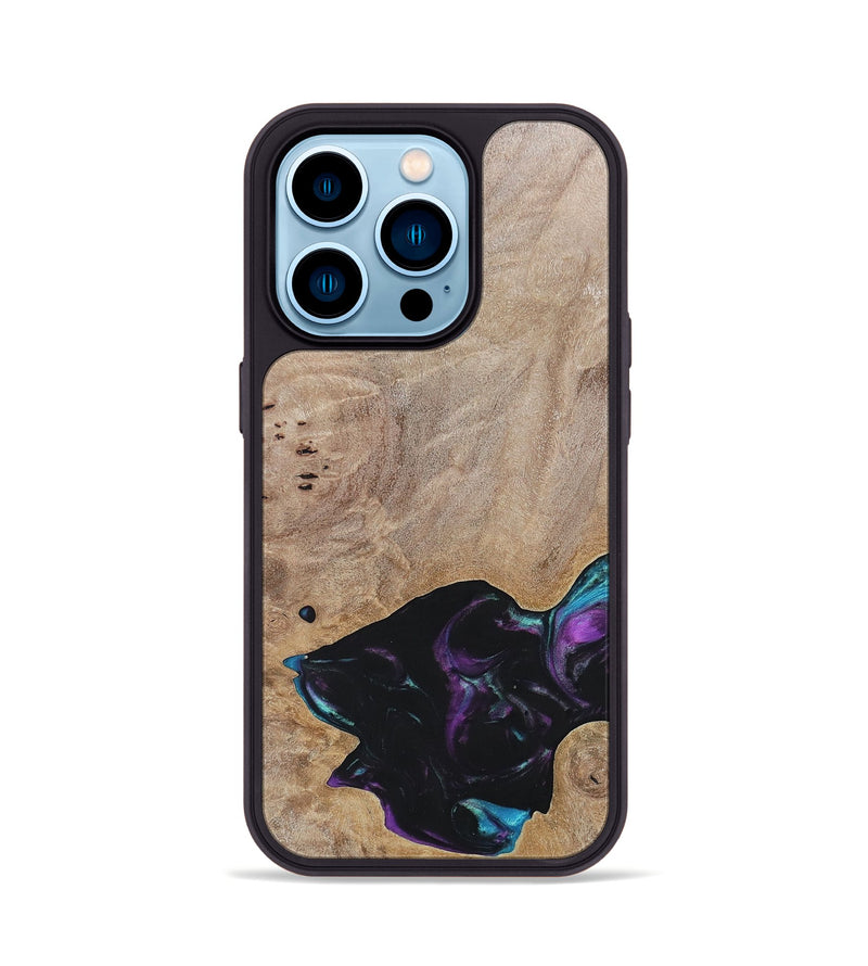 iPhone 14 Pro Wood+Resin Phone Case - Kamila (Wood Burl, 696394)