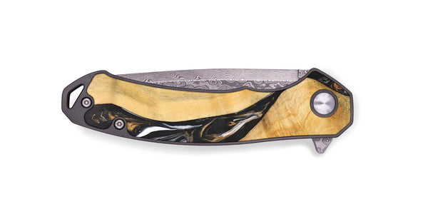 EDC Wood+Resin Pocket Knife - Sebastian (Black & White, 696433)