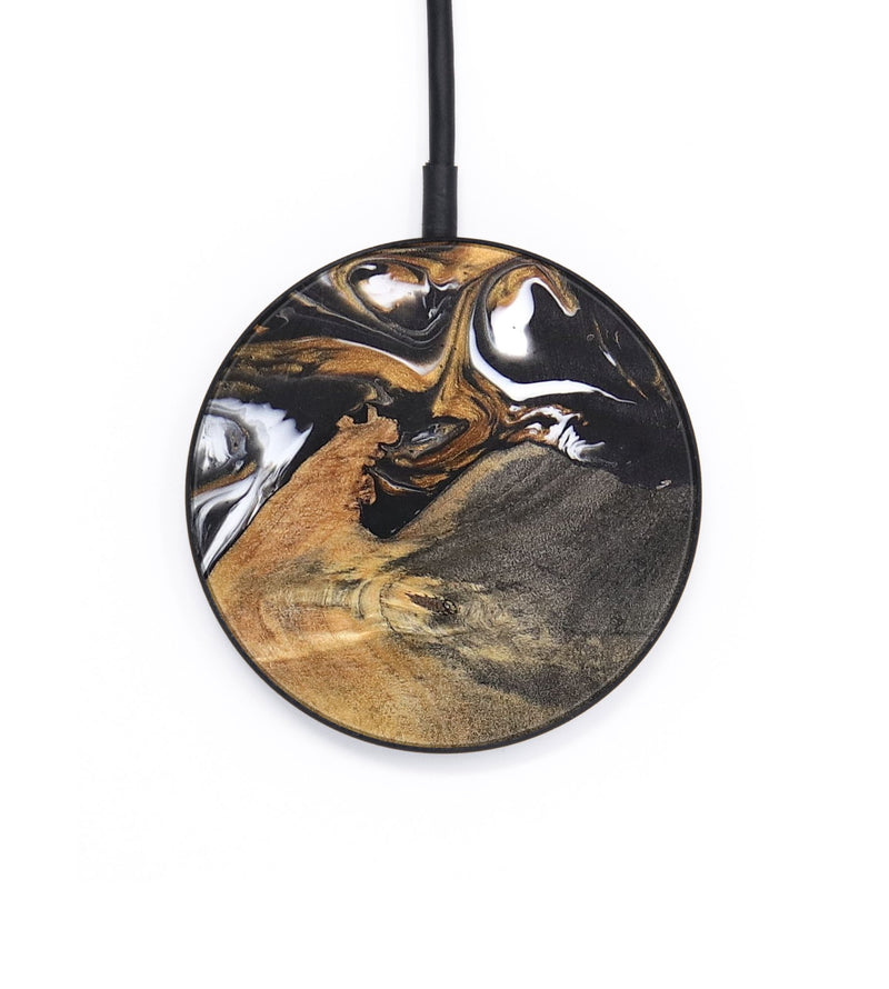 Circle Wood+Resin Wireless Charger - Madalyn (Black & White, 696439)