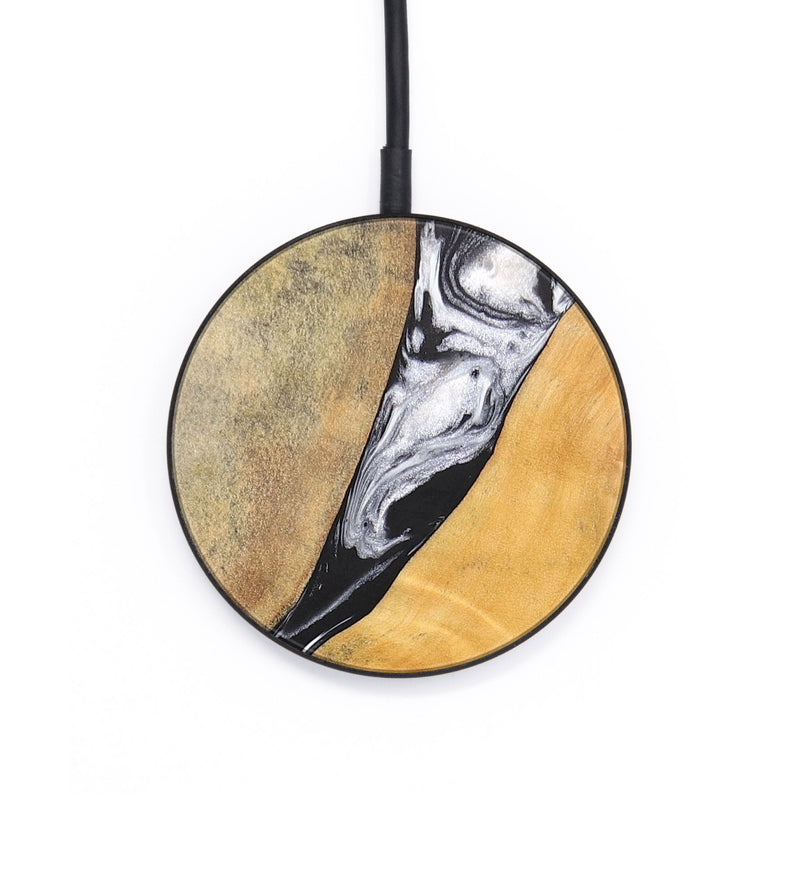 Circle Wood+Resin Wireless Charger - Thea (Black & White, 696440)