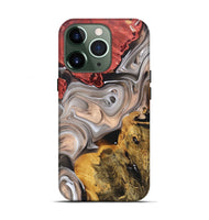 iPhone 13 Pro Wood+Resin Live Edge Phone Case - Orville (Black & White, 696455)