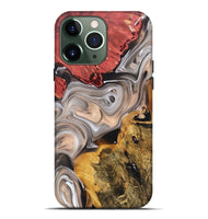 iPhone 13 Pro Max Wood+Resin Live Edge Phone Case - Orville (Black & White, 696455)