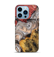 iPhone 14 Pro Wood+Resin Live Edge Phone Case - Orville (Black & White, 696455)