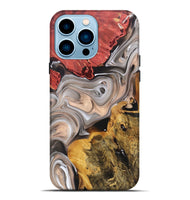 iPhone 14 Pro Max Wood+Resin Live Edge Phone Case - Orville (Black & White, 696455)