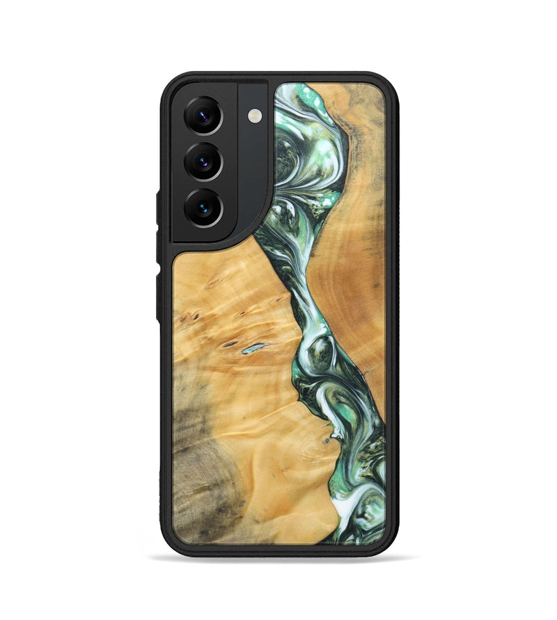 Galaxy S22 Wood+Resin Phone Case - Ana (Green, 696468)