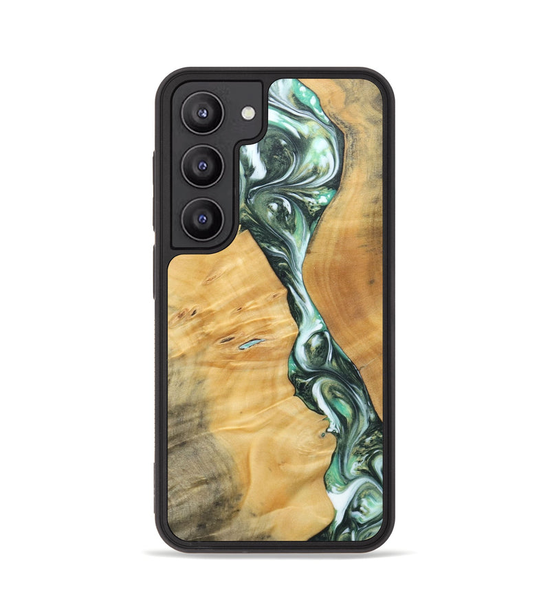 Galaxy S23 Wood+Resin Phone Case - Ana (Green, 696468)