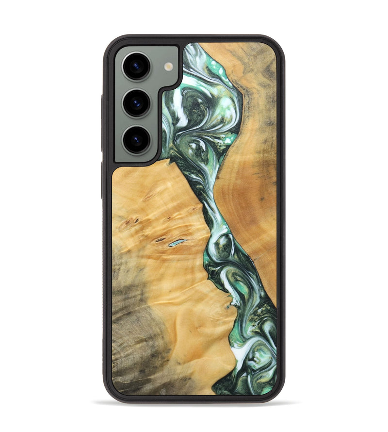 Galaxy S23 Plus Wood+Resin Phone Case - Ana (Green, 696468)