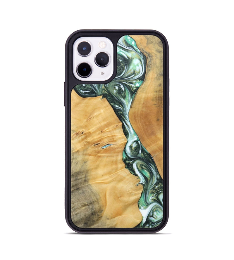 iPhone 11 Pro Wood+Resin Phone Case - Ana (Green, 696468)